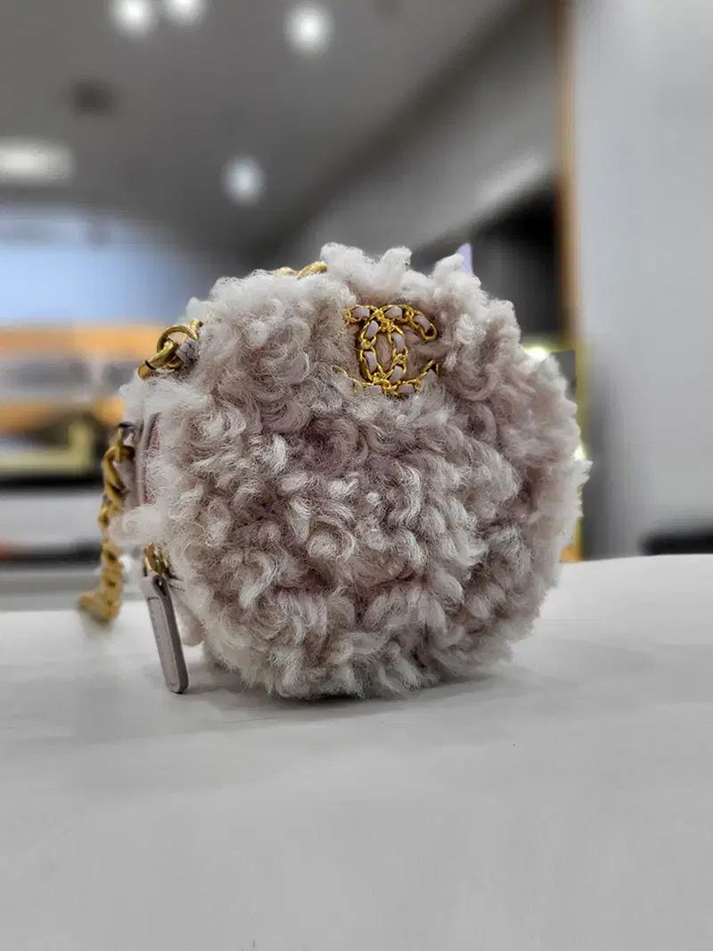 シャネル 19 シアリング ラウンド 동그리 ライトピンク ミニ クロスバッグ AP0945