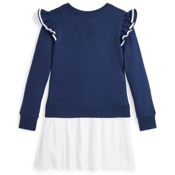 ラルフローレン ラッフル プリーツ長袖ワンピース