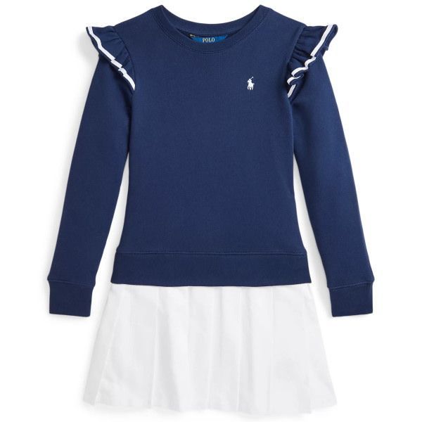 ラルフローレン ラッフル プリーツ長袖ワンピース