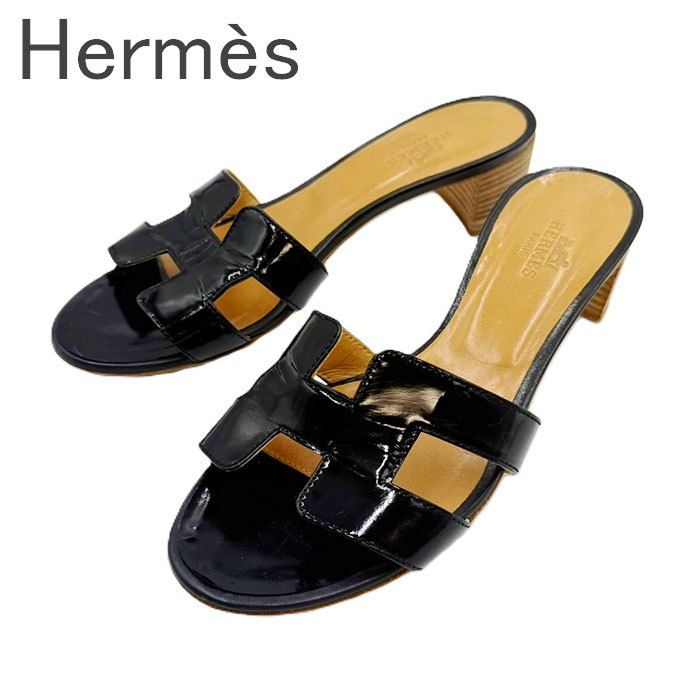 エルメス HERMES サンダル ミュール Hデザイン