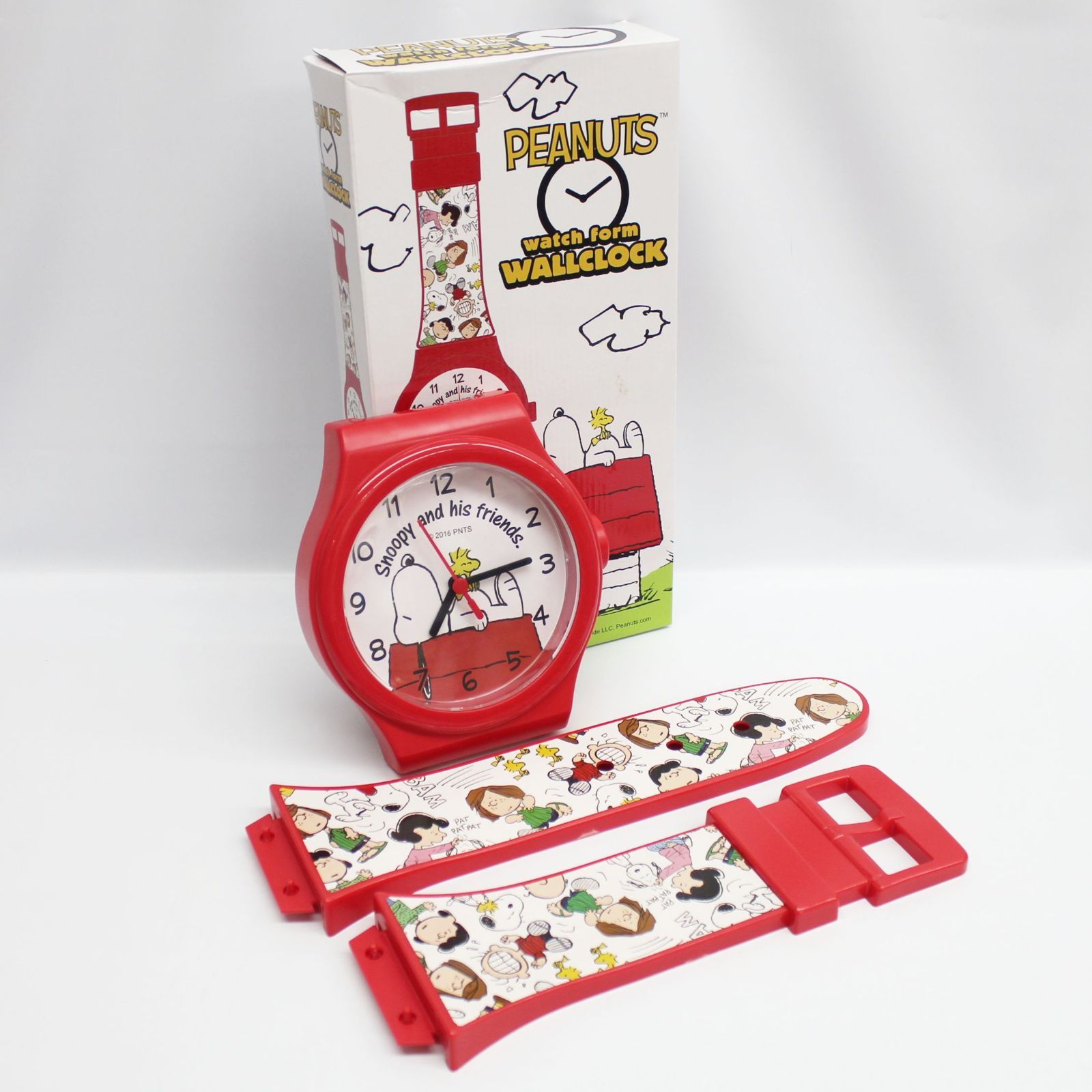 中古品】株式会社ﾁｬｯﾋﾟｰ PEANUTS Watch form WALLCLOCK 腕時計型大型