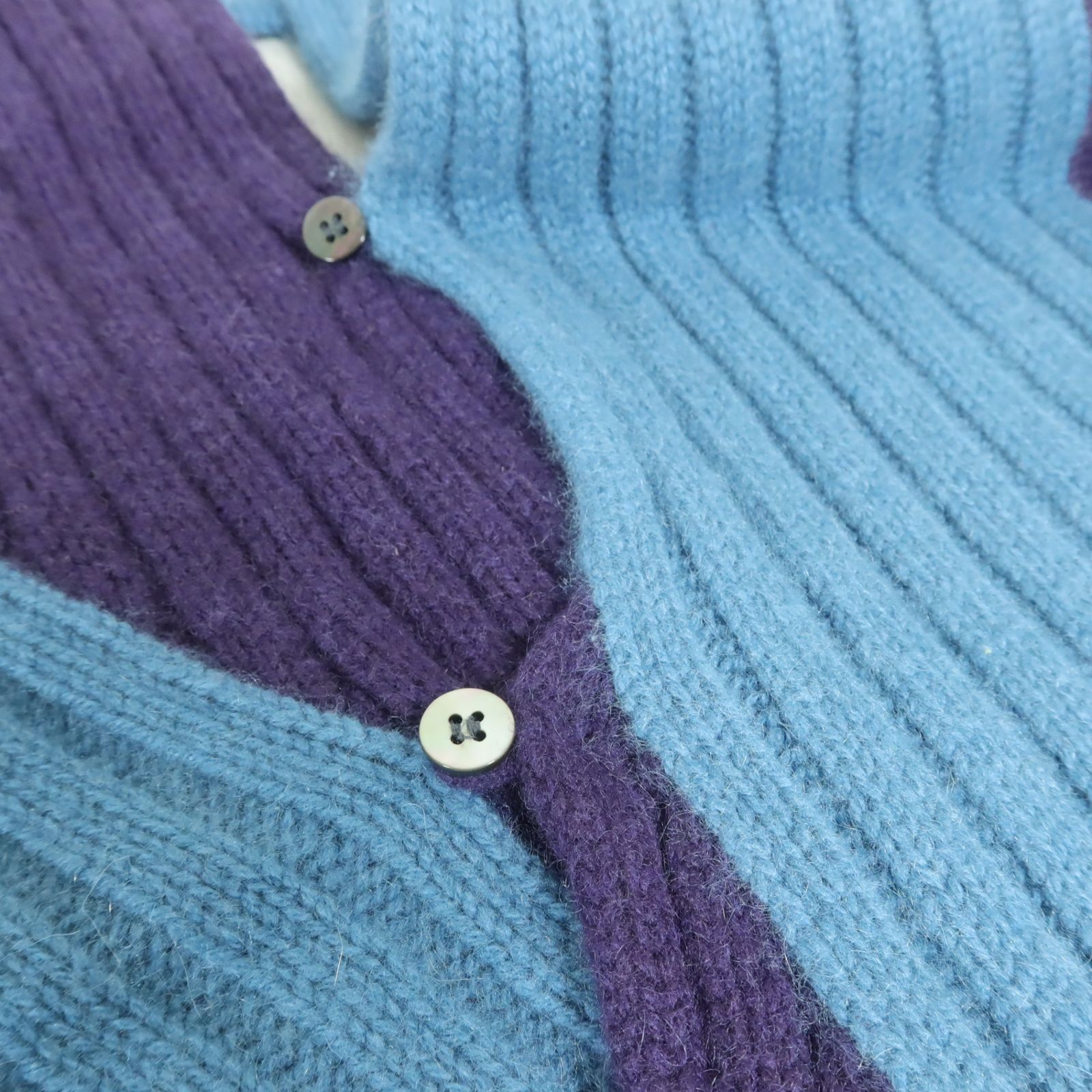 SOU SOU×ALPHA カシミヤ 枯山水 ニットストール 青系 k4410