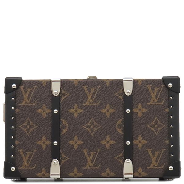 ルイヴィトン LOUIS VUITTON クラッチバッグ ウォレット トランク モノグラムマカサー モノグラムマカサー シルバー金具 茶 黒 M20250 RFID 保存袋