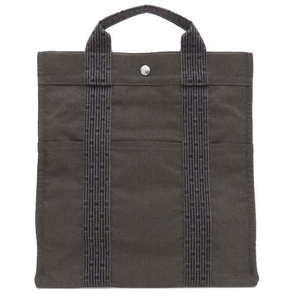 エルメス HERMES リュック デイパック エールライン アド MM キャンバス グレー シルバー金具 鍵 カデナ