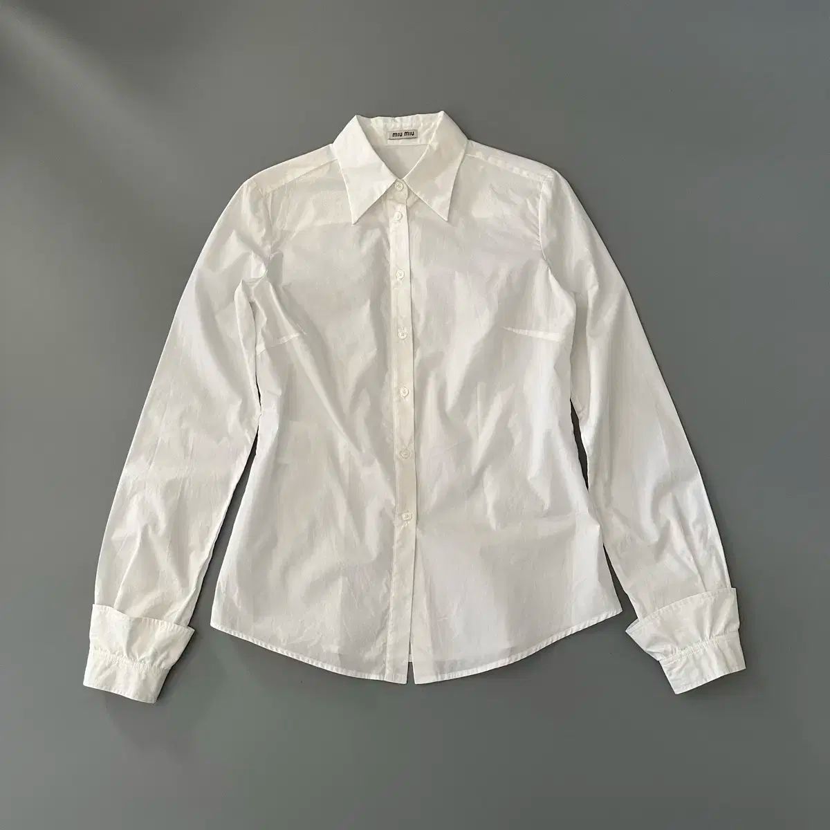 ミュウミュウ MIU MIU 袖 ディテール シャツ