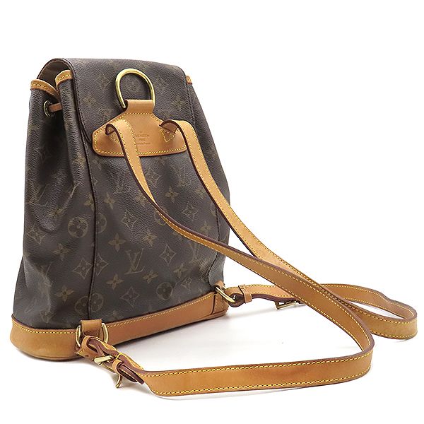 ルイヴィトン LOUIS VUITTON リュック デイパック モンスリ MM モノグラムキャンバス モノグラム ゴールド金具 茶 バッグパック M51136 SP0010