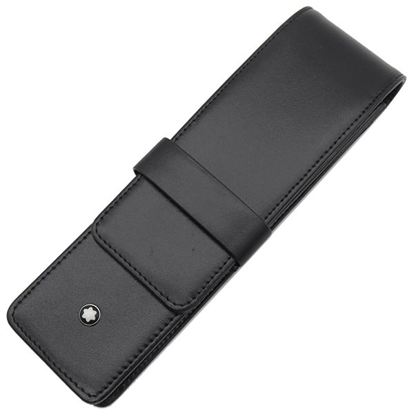 モンブラン Montblanc ペンケース ペンポーチ 2本差し レザー ブラック 黒 14311