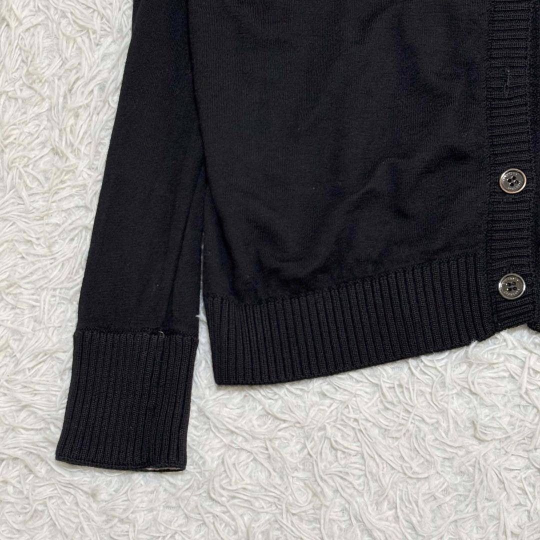 バーバリーロンドン　黒のカーディガン 長袖 チェック柄裏地 バーバリーロンドン 黒のカーディガン 長袖 チェック柄裏地 BURBERRY