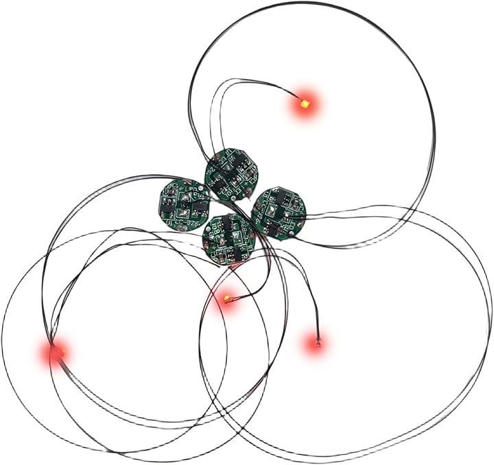 ルボナリエ LED 附磁性開關 電飾燈 4個組 CR927 對應 (紅色) 的縮圖