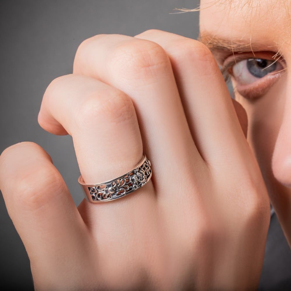 クラウンクロスリング アルテミスキングス シルバー ジュエリーブランド