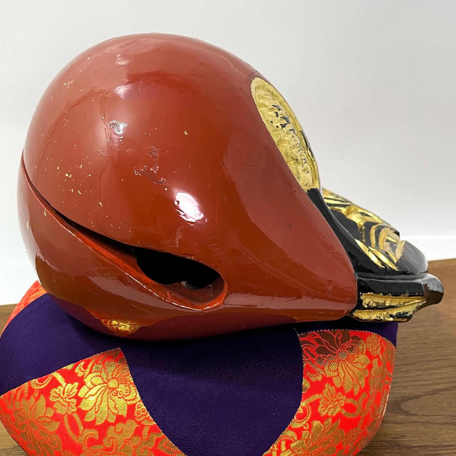 仏教美術 上級 細密 古木 龍彫り 玉鱗 職人手彫り 時代 木魚 本体 仏教美術 時代 上級 細密 古木 龍彫り 玉鱗 職人手彫り 時代 木魚 本体