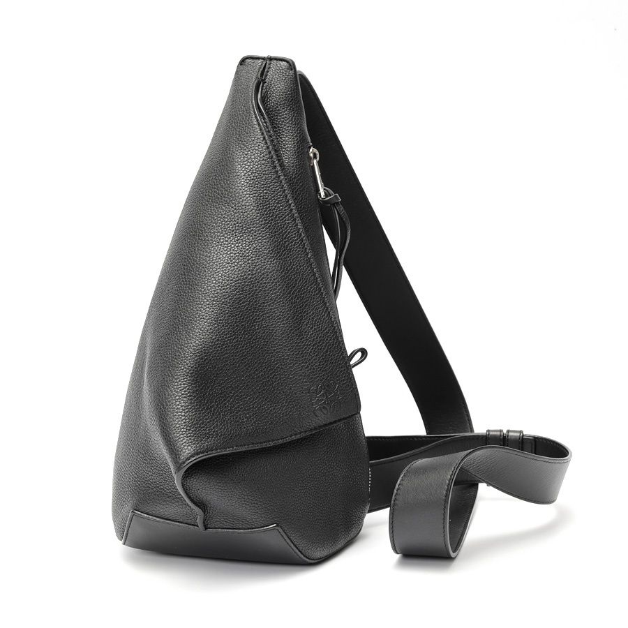 ロエベ LOEWE アントン スリング ワンショルダーバッグ クロスボディバッグ ソフトグレインカーフ ブラック 商品番号 E-159412