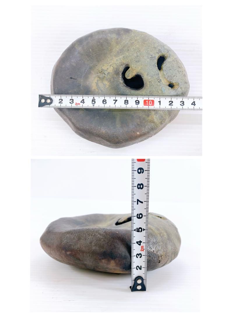 橋本 誠 作 伊賀山草花生 花入 共箱 花器 アンティーク 工芸品 骨董