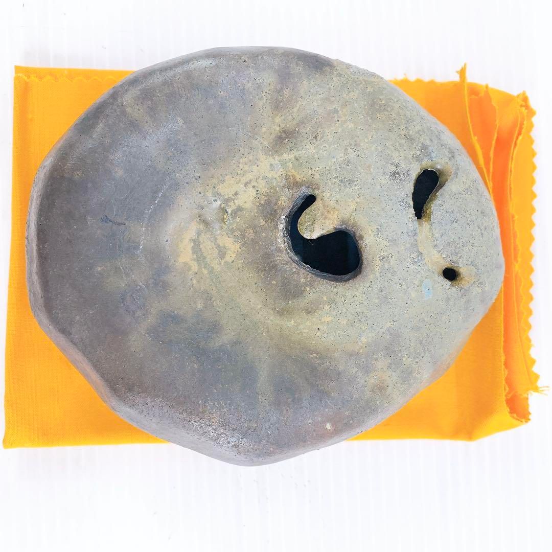 橋本 誠 作 伊賀山草花生 花入 共箱 花器 アンティーク 工芸品 骨董