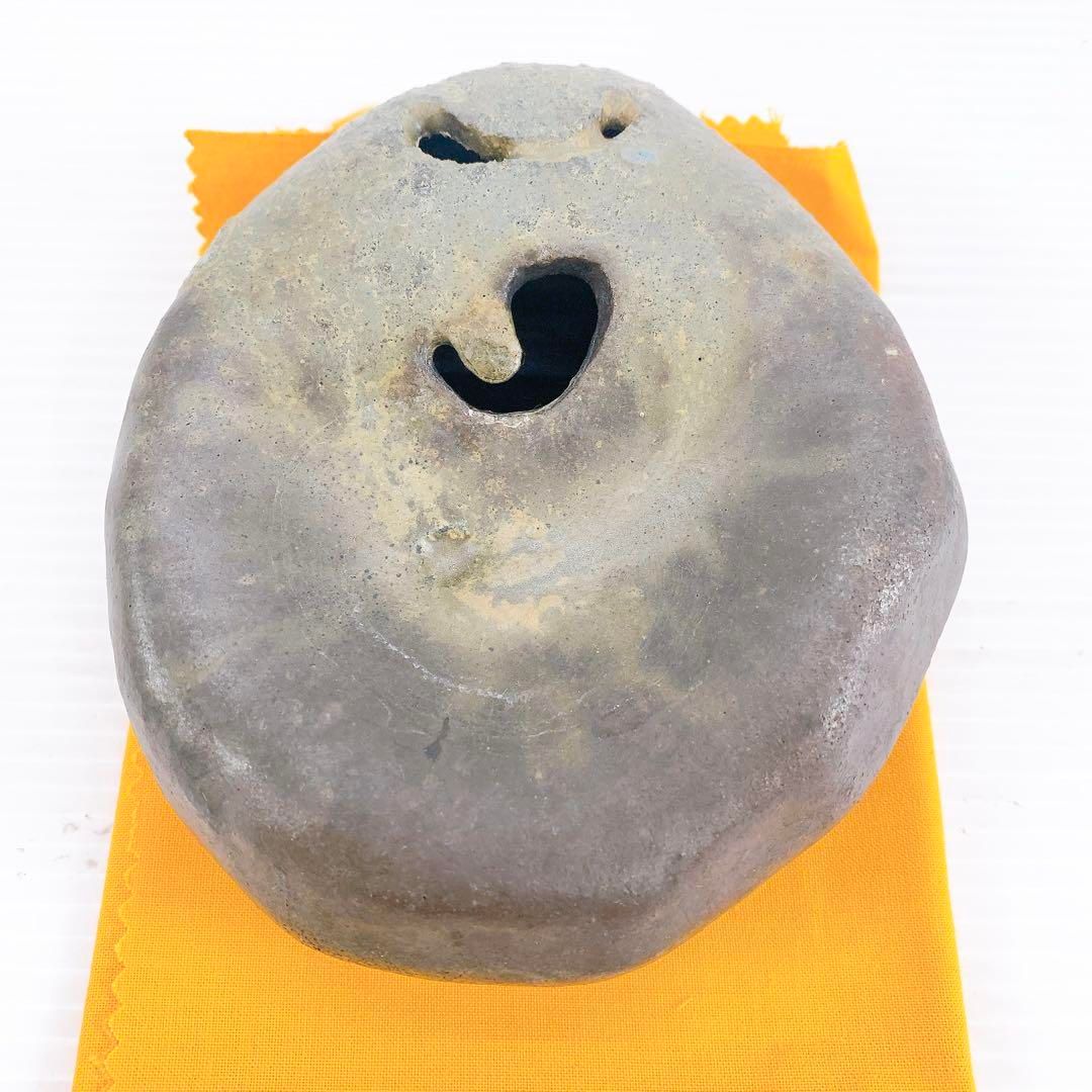 橋本 誠 作 伊賀山草花生 花入 共箱 花器 アンティーク 工芸品 骨董