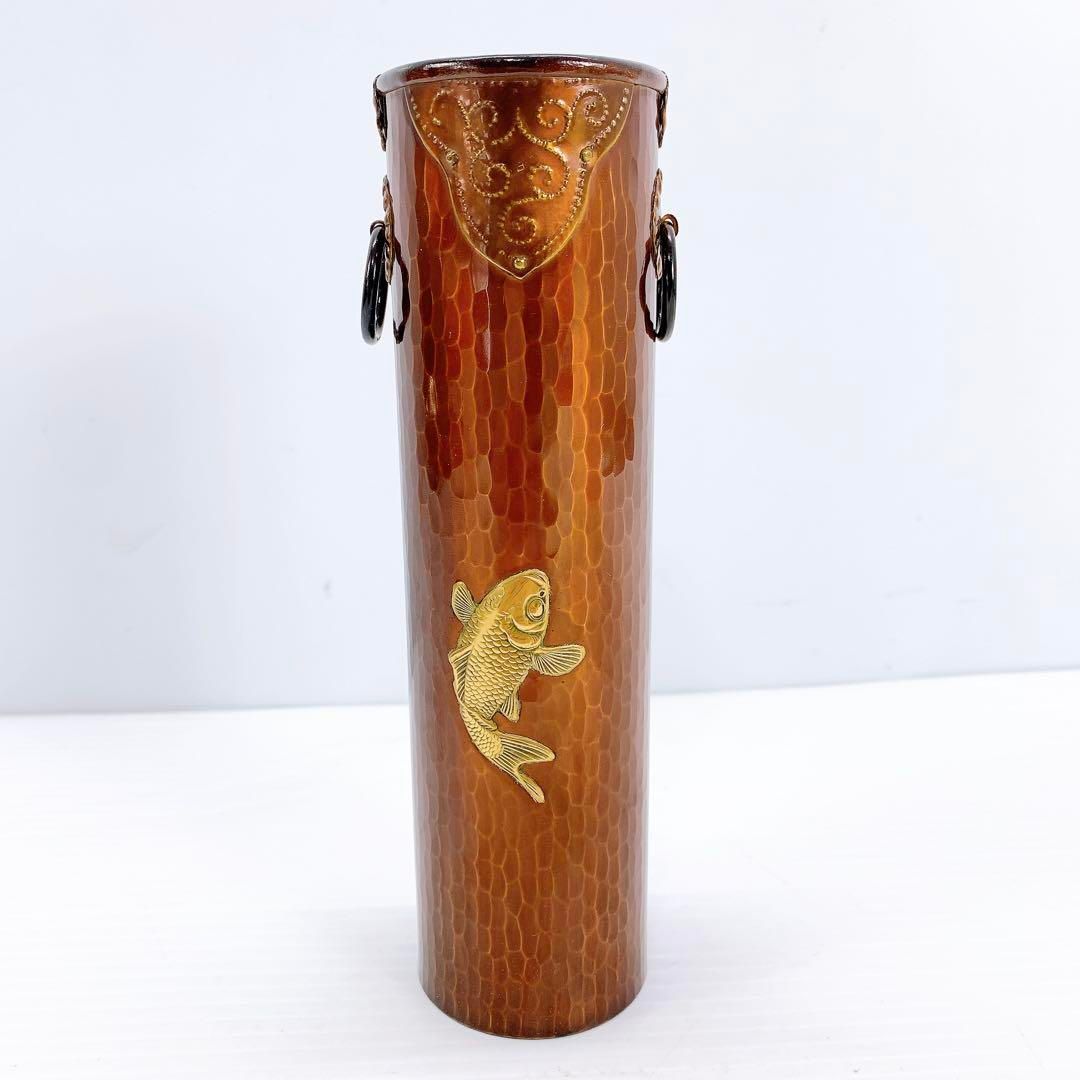 伊藤久芳堂 銅蟲一輪差 鯉像嵌 花瓶 茶道 工芸品 時代 銅製 - メルカリ