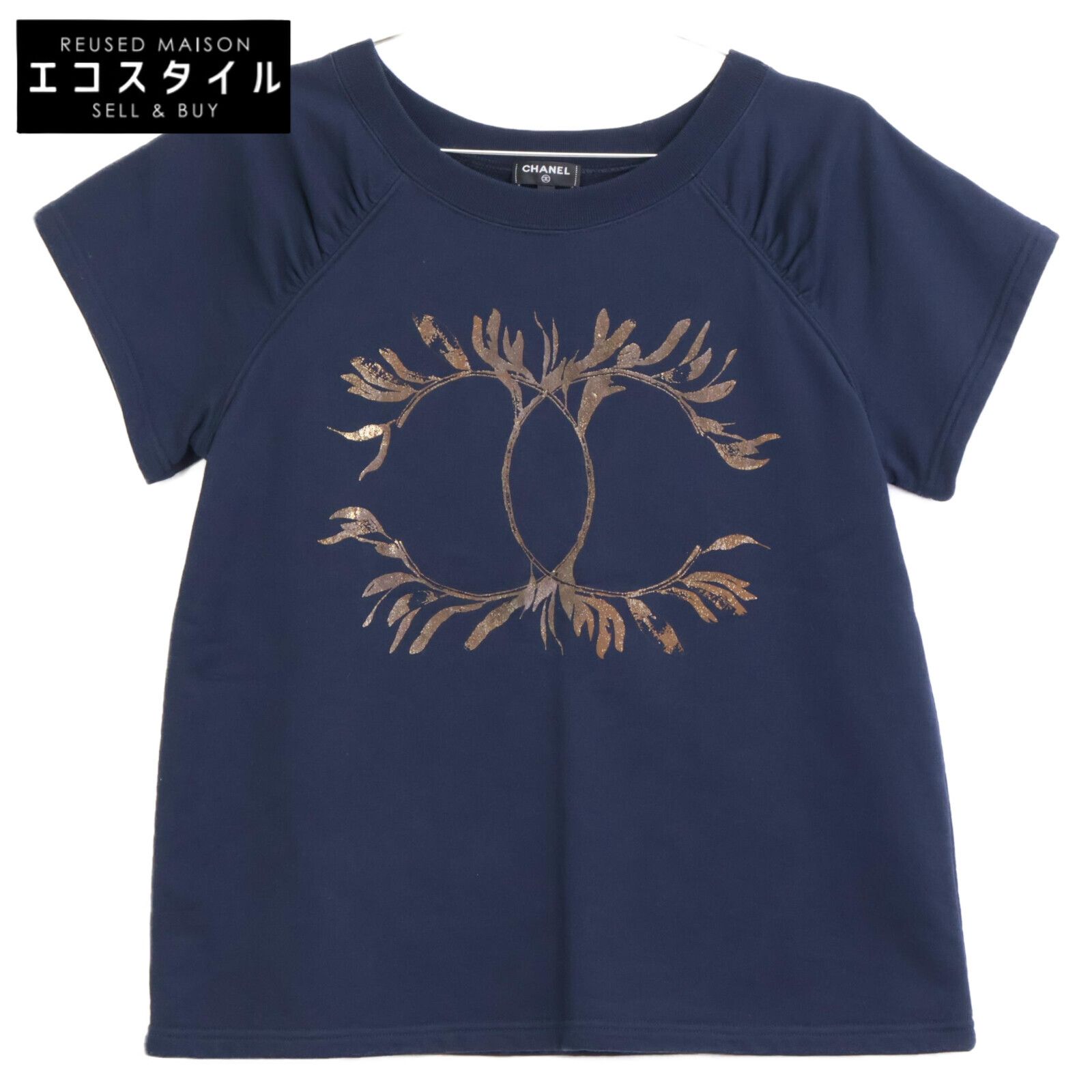 CHANEL シャネル P57840K07626 ココマークプリント スウェットTシャツ S