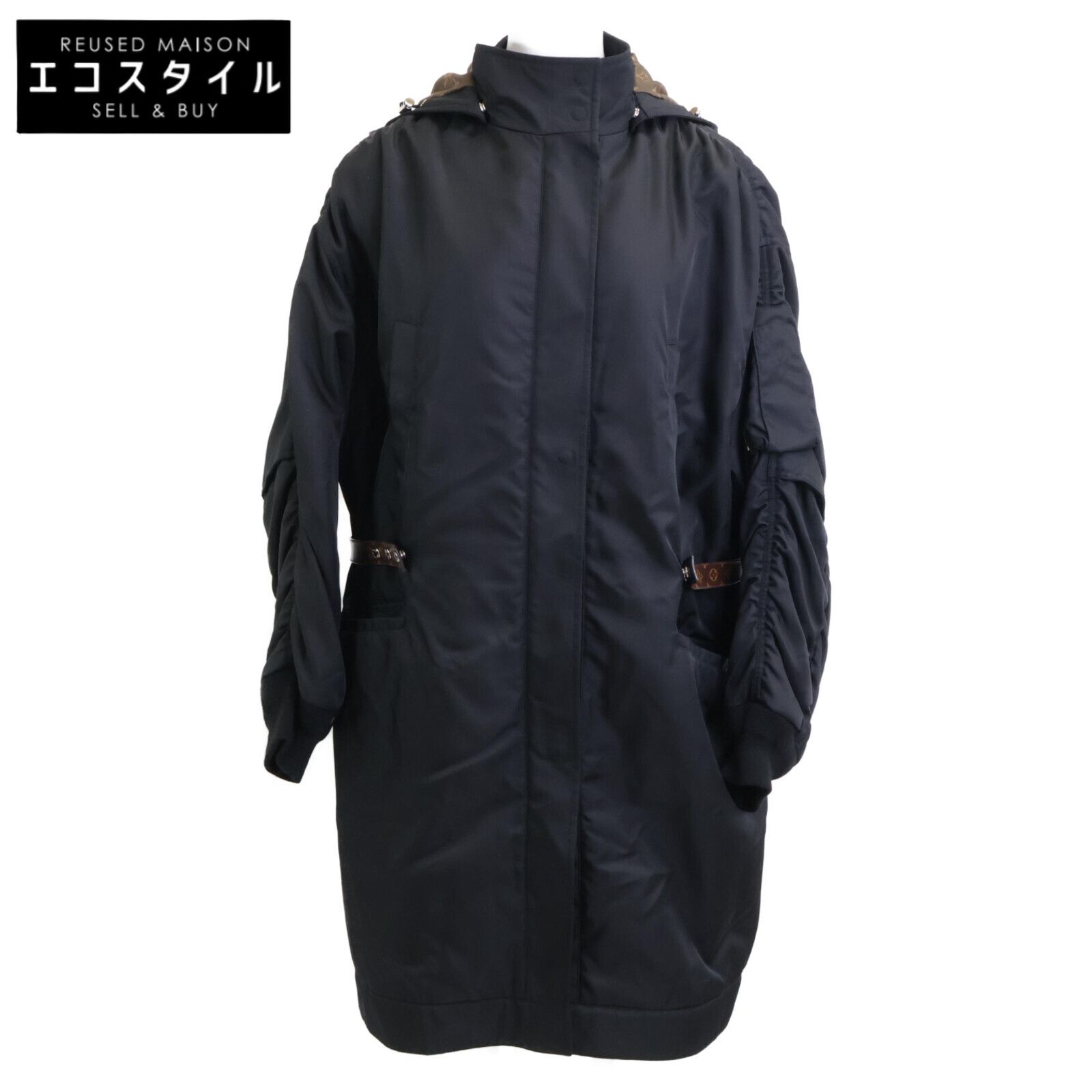 LOUIS VUITTON ルイヴィトン モノグラム フーテッド ナイロンコート 38