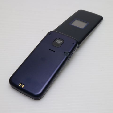 F 02 J らくらくホン ネイビー ガラケー DoCoMo 富士通 本体 白ロム 08000