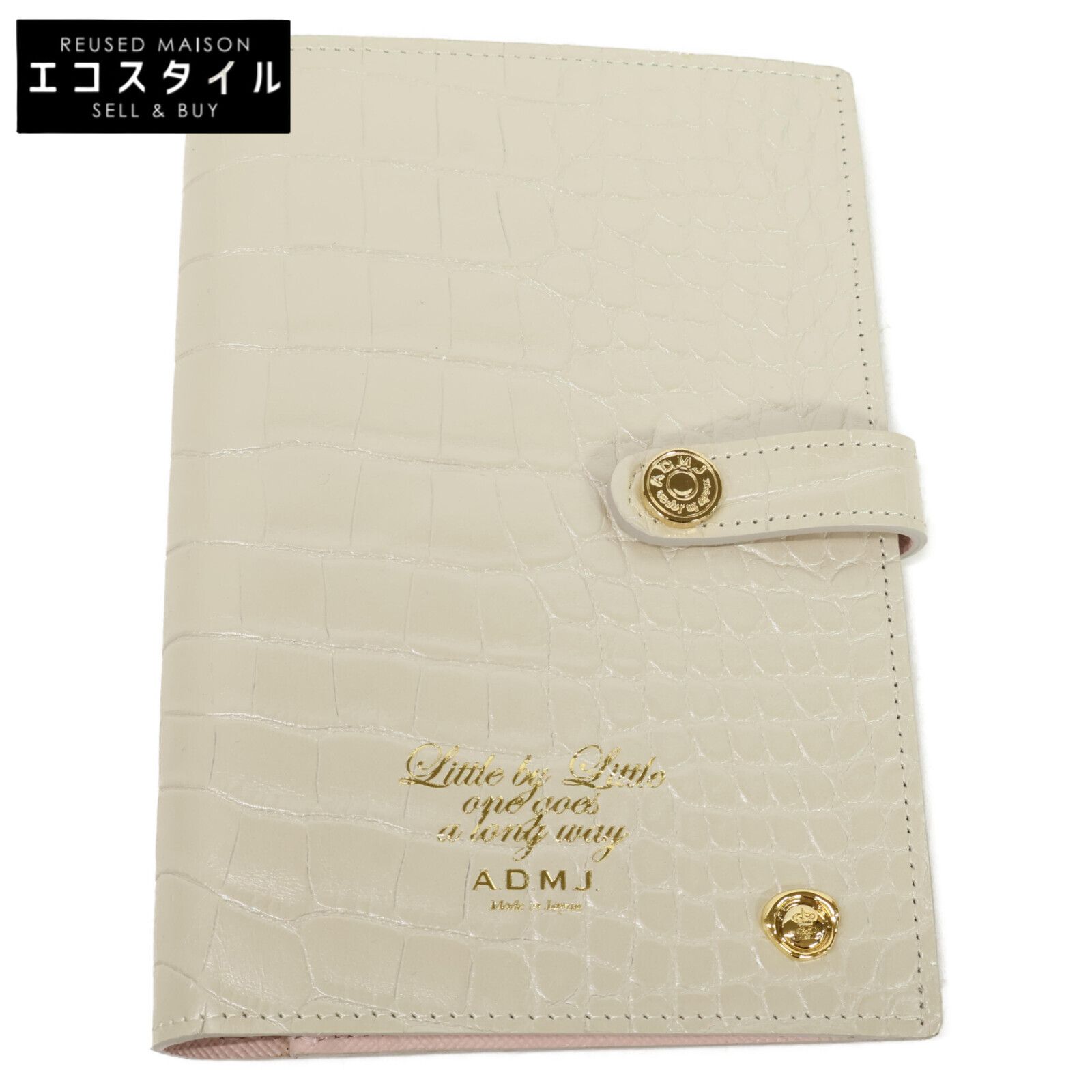 A.D.M.J. Accessoires De Mademoiselle ADMJ 24SC030309 クロコダイル型押しお薬手帳ケース