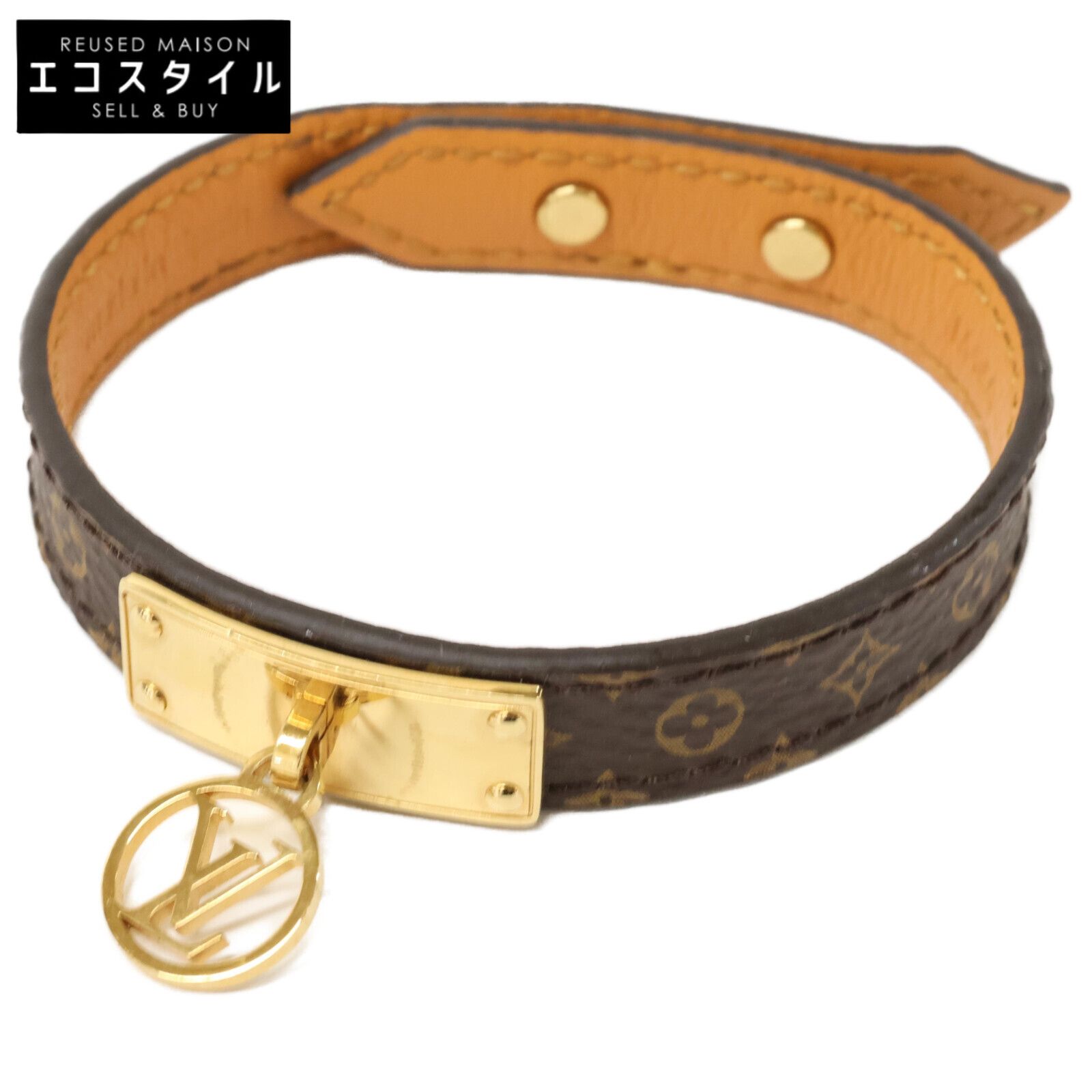 LOUIS VUITTON ルイヴィトン M4150 ブラスレ ロゴマニア モノグラムキャンバス 17