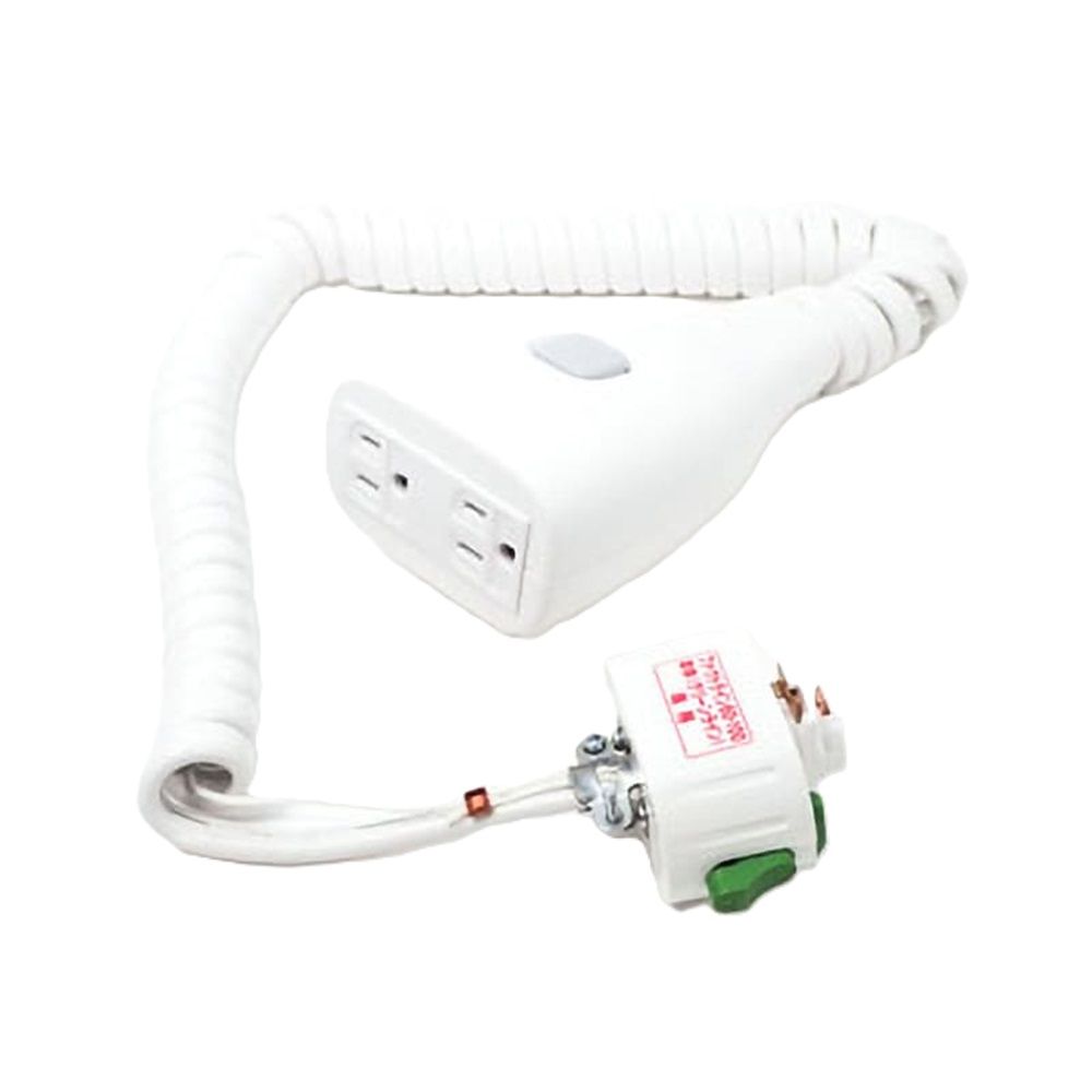 リーラーコンセントプラグ 接地2P15A125V・2コ用 ホワイト DH24621W