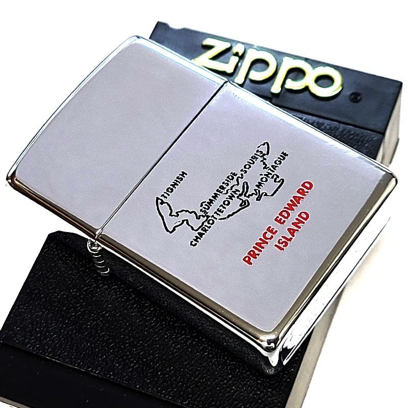  ZIPPO ライター ジッポ カナダ製 絶版 プリンスエドワード島 地図 2000年製 オンタリオ製 廃盤 ビンテージ かっこいい メンズ 珍しい ヴィンテージ シルバー おしゃれ ギフト プレゼント ライター本体 喫煙具 ライター