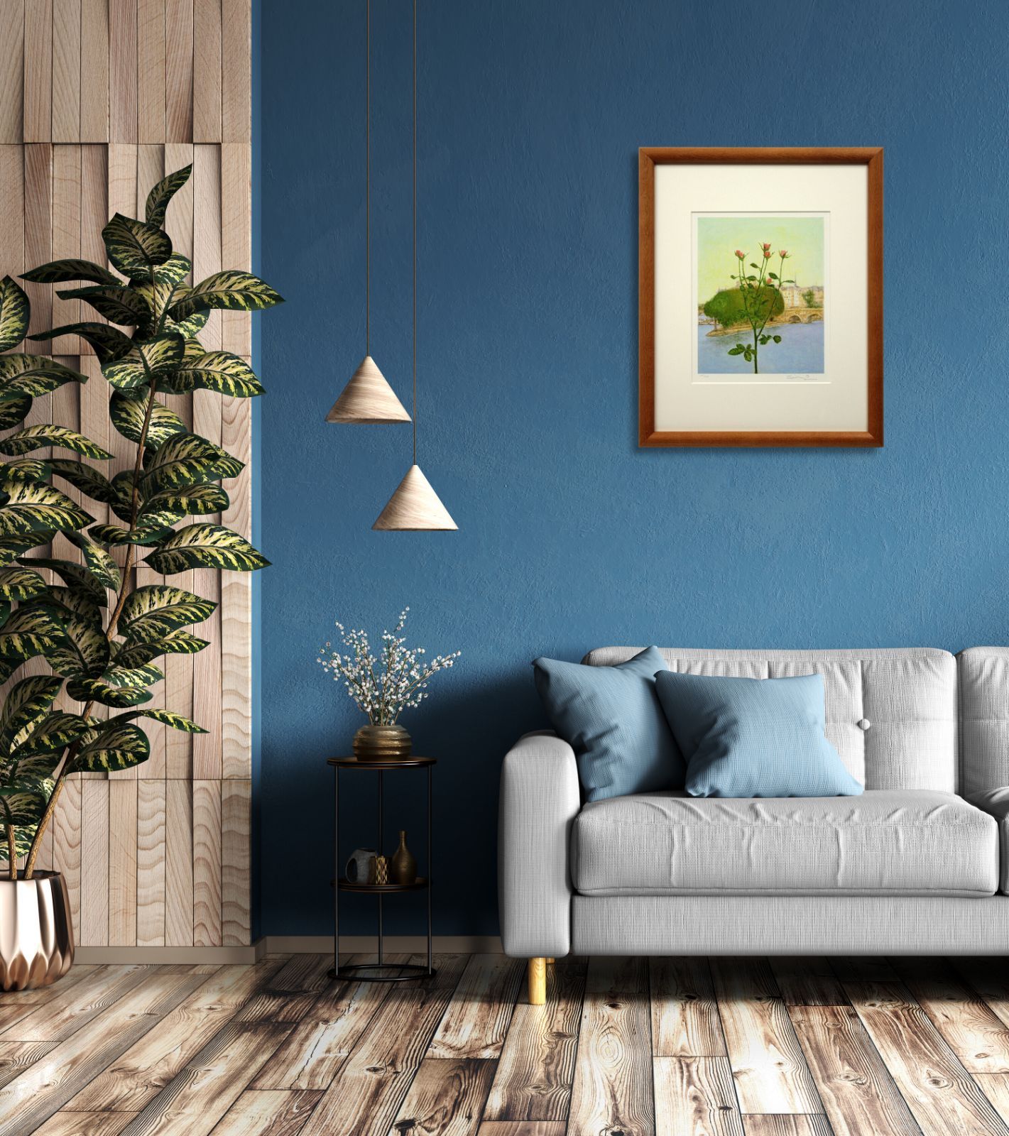 大津英敏 バラの都 リトグラフ 版画 絵画