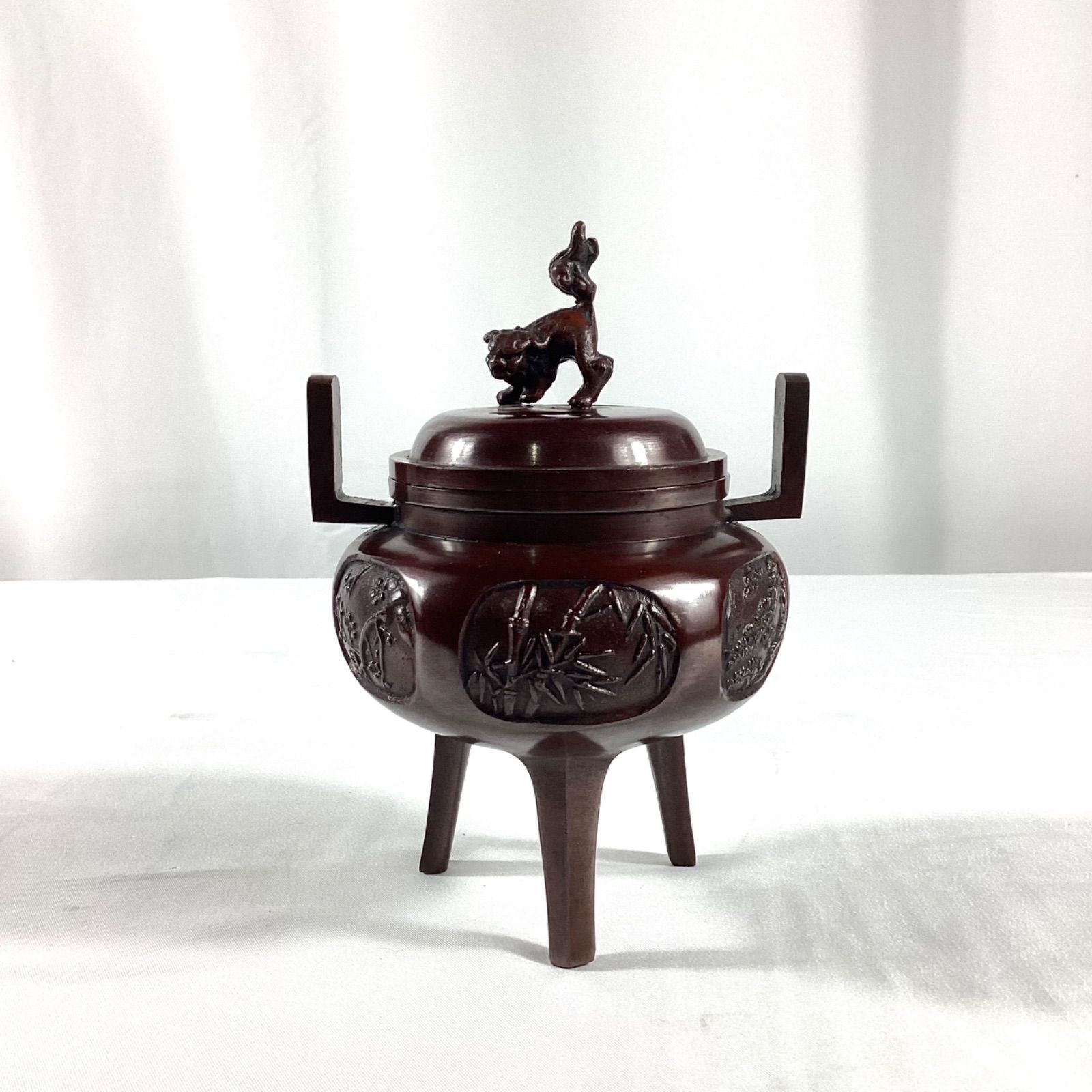 村田宏 香炉 高岡銅器 伝統工芸品 獅子ブラウン - メルカリ