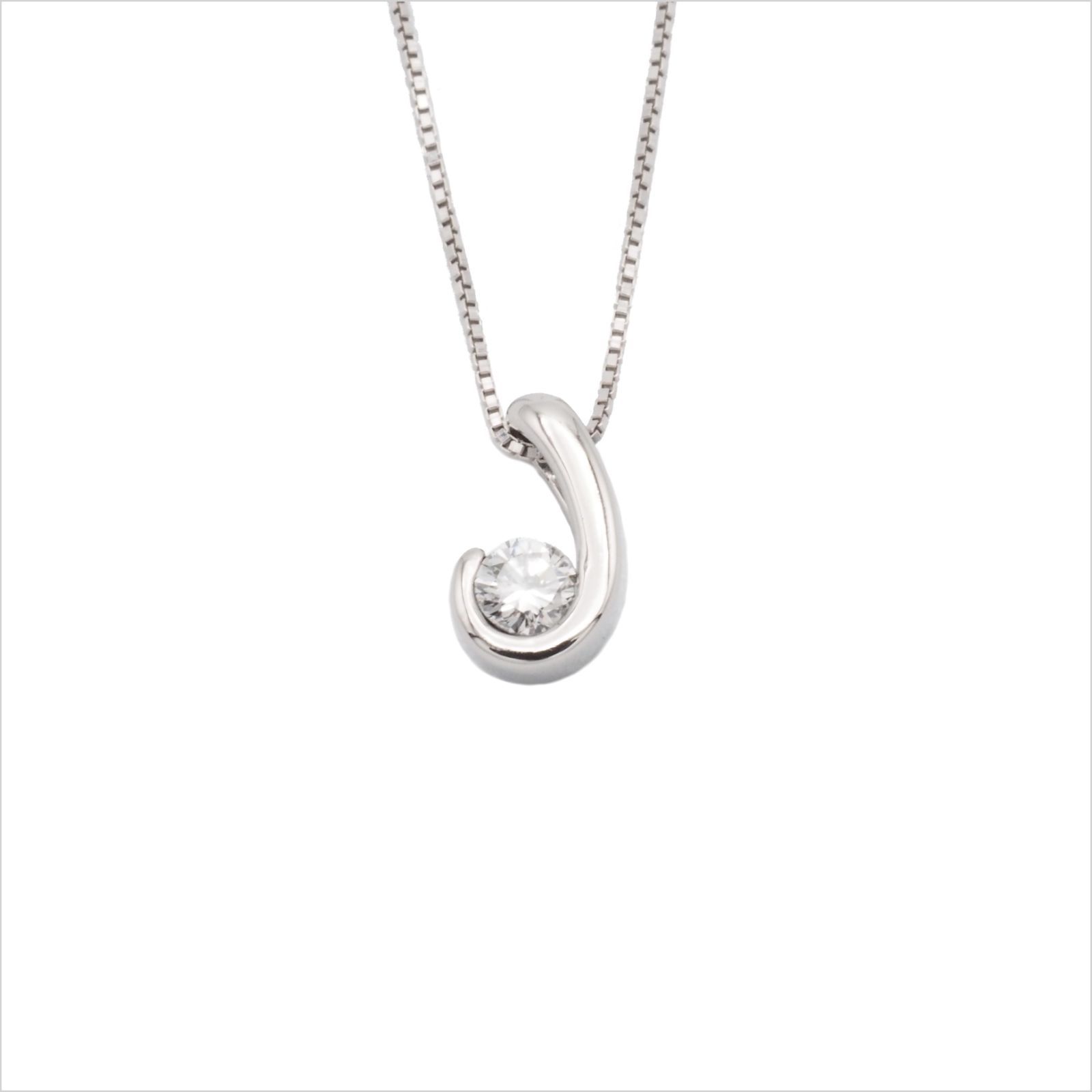 プラチナ ダイヤネックレス 0.103ct Pt900 K18WGチェーン - メルカリ