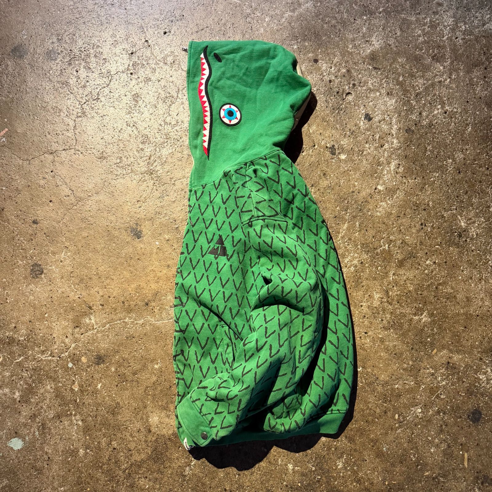A BATHING APE x AMBUSH シャーク アリゲーター パーカー L BAPE ア 