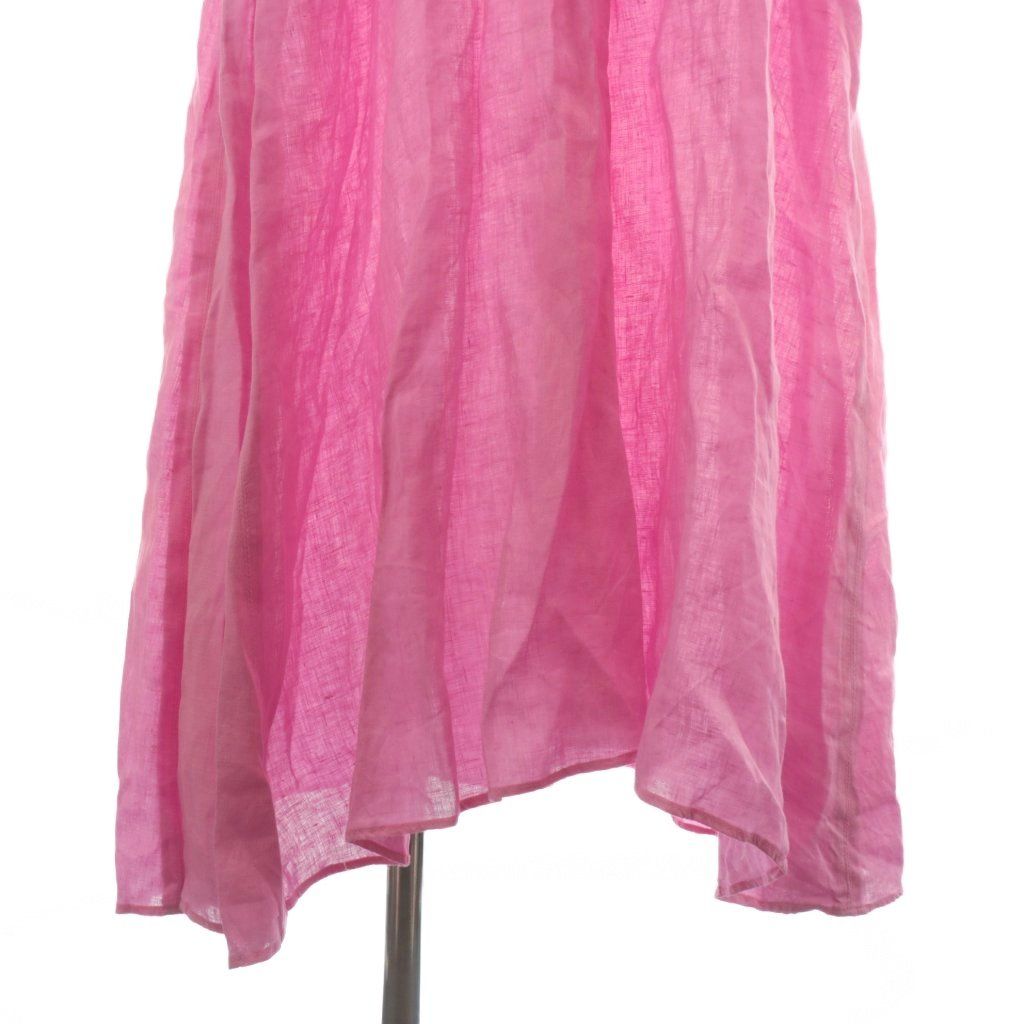 リネンプリーツワンピース 麻