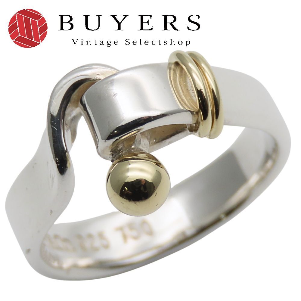 ティファニー リング 指輪 フック&アイ シルバー925 K18YG 約4.2g シルバー ゴールド コンビ レディース 女性 TIFFANY-Co