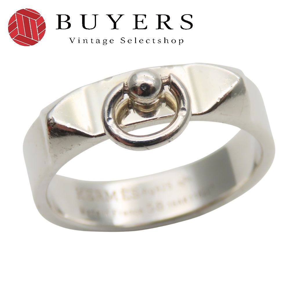 エルメス リング 指輪 コリエ ド シアン PM 58 シルバー925 約5.0g シルバー スタッズ メンズ 男性 HERMES