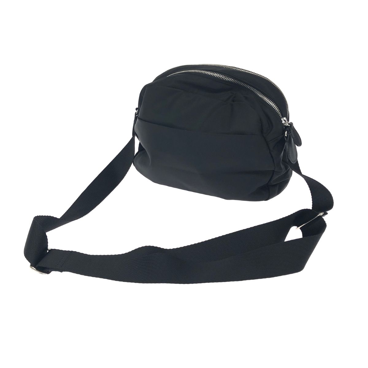 agnes b. アニエスベー ショルダーバッグ ロゴ/ナイロン ブラック  