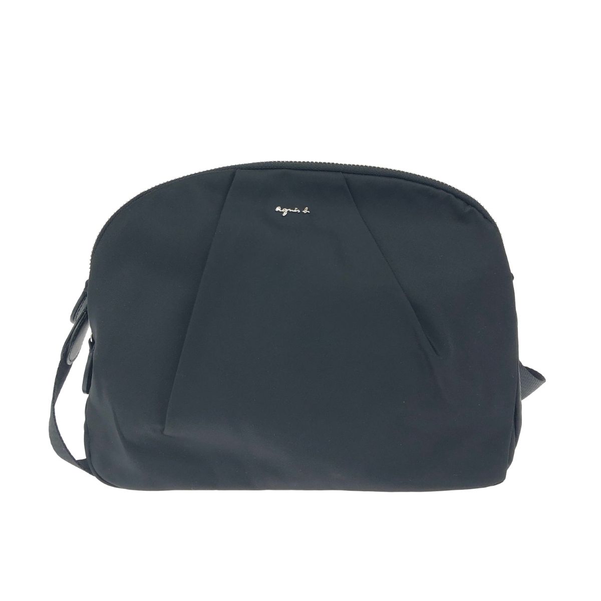 agnes b. アニエスベー ショルダーバッグ ロゴ/ナイロン ブラック  