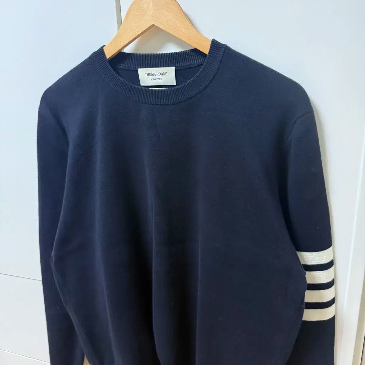 4 トム ブラウン 斜めボーダー 袖ストライプ ミラノステッチ ゴールド ニット