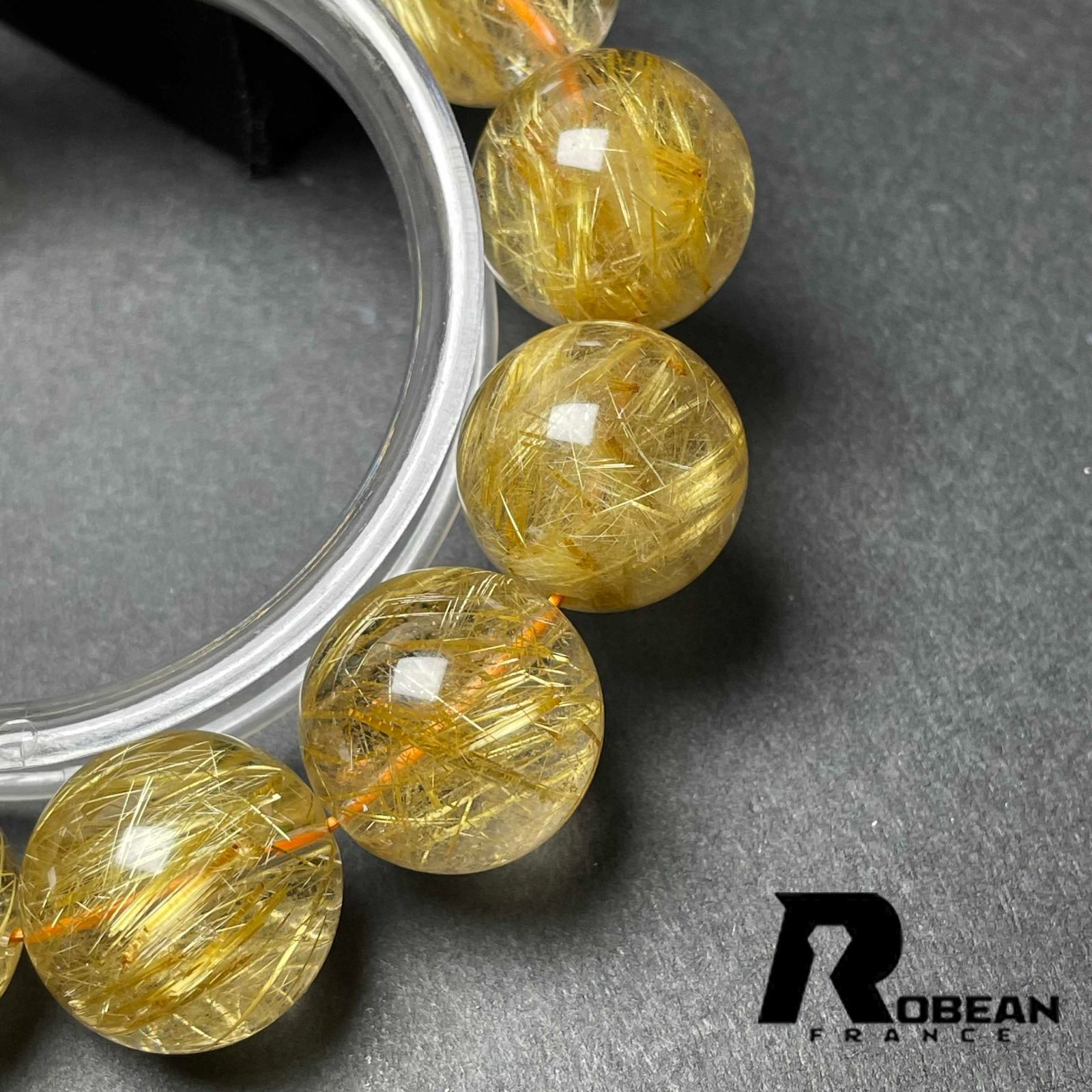 EU製 定価215万円 ROBEAN ! 満針ルチルクォーツ ブレスレット パワーストーン 天然石 金運 お守り プレゼント 17.8-18.8mm D1103939 WWW_SHINETEETH_COM