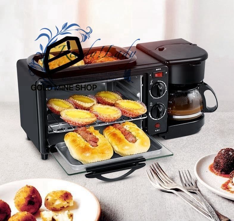 朝食メーカー トースター 朝食機 9 Lオーブン 自動サーマルコーヒーメーカー ロースター コーヒーマシン 家庭用