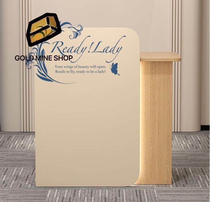 レジカウンター L字 レジ台 木製のレセプショ受付カウンター 受付台 受付デスク レセプションバー 木製のレセプショ 無人受付カウン 鍵付き引き出し付き、企業のフロントデスク、衣料品店