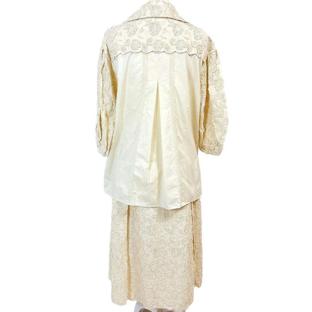  スカートセットアップ ブラウス9号 フラワーレース その他 トップス