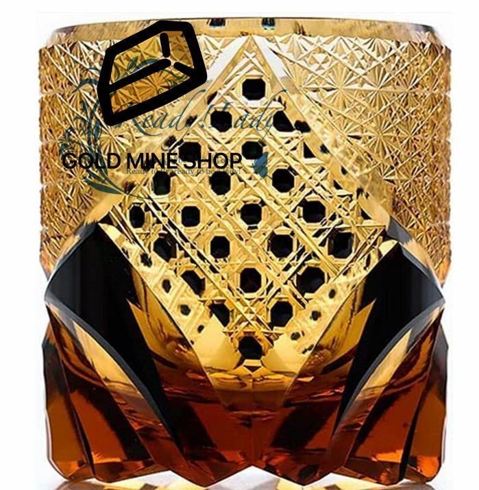 ウイスキーグラス クリスタル ロックグラス ブランデーグラス 菊籠目紋 250ml おしゃれ 日本酒 グラス 父の日 母の日 還暦祝い 結婚祝い プレゼント ギフト 贈答品 木箱入 ギフト 琥珀色 黒