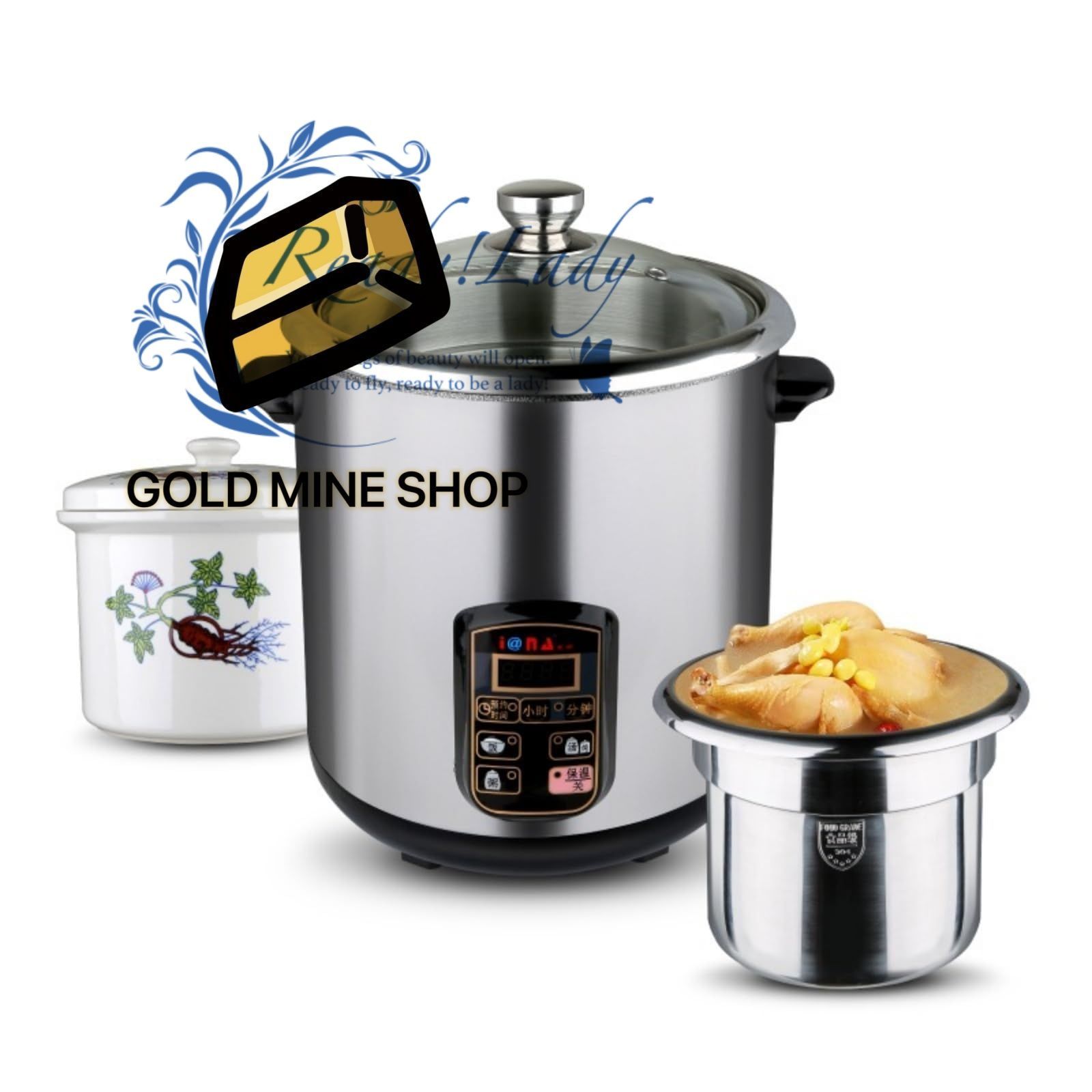 炊飯ジャー炊飯器5合炊き 好みに合わせたかたさを選択 6時間タイマーと9時間予約が な 健康向け 低熱量マイコン式すいはんき タッチ操作6つの便利なモード 炊飯 玄米 おかゆ 炊込み ケーキ 煮込み 12L シルバー 12L