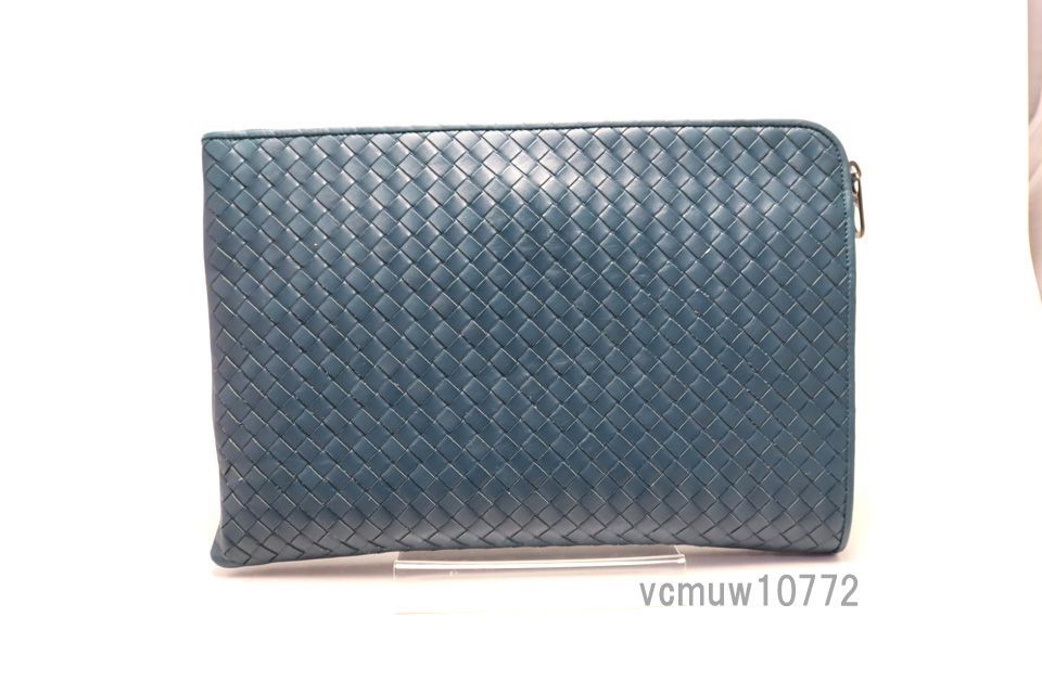 新タグ 美 BOTTEGA VENETA イントレチャート レザー クラッチバッグ セカンドバッグ ボッテガヴェネタ 1023 qb 20666