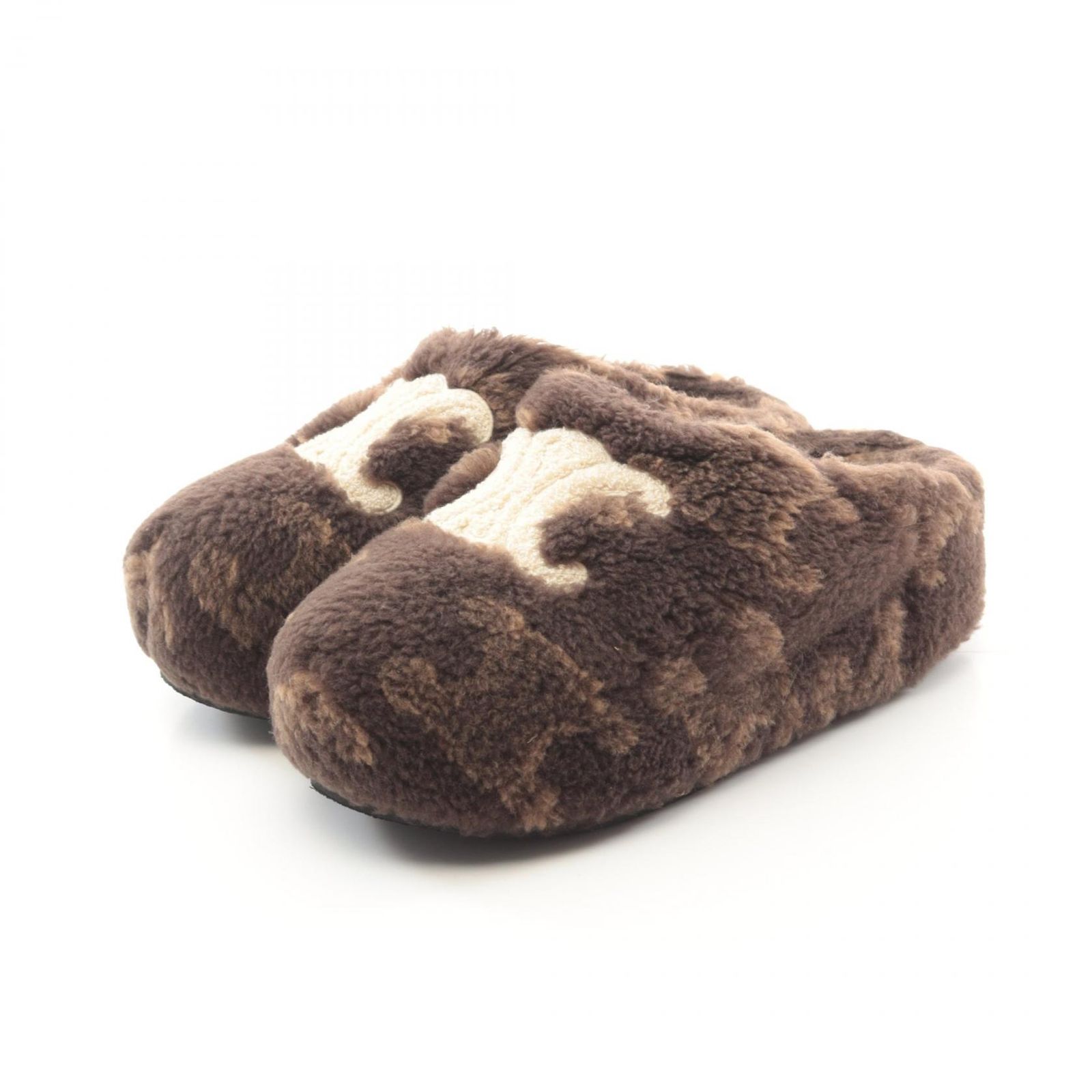 CELINE セリーヌ トリオンフ ファー ミュール サンダル