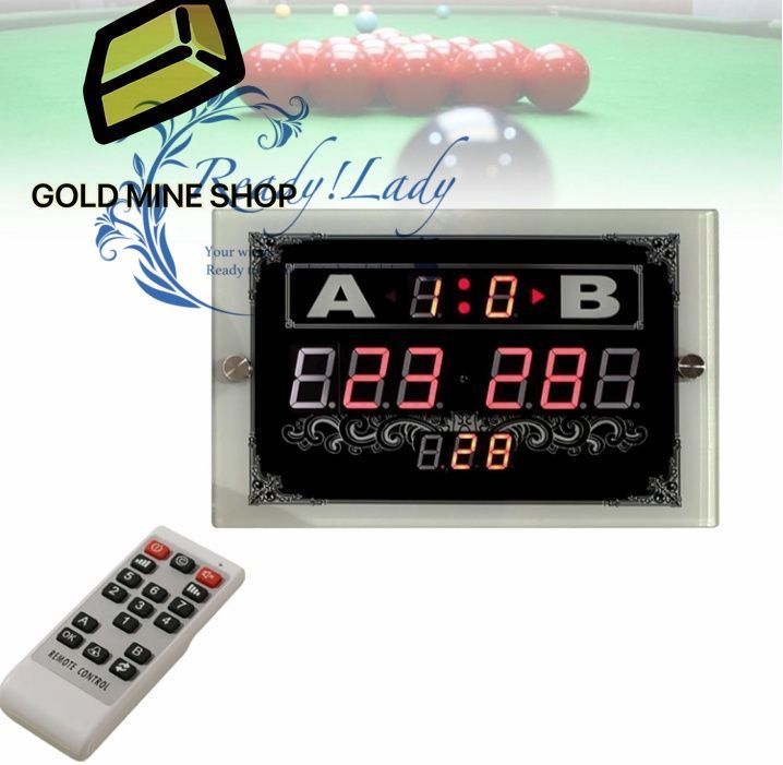 壁掛け式 LCD ディスプレイ スヌーカー スコアボード リモコン付き電子ビリヤード スコア カウンター ビリヤード - スヌーカー用デジタル スコア ディスプレイ ゲーム ルームに必須
