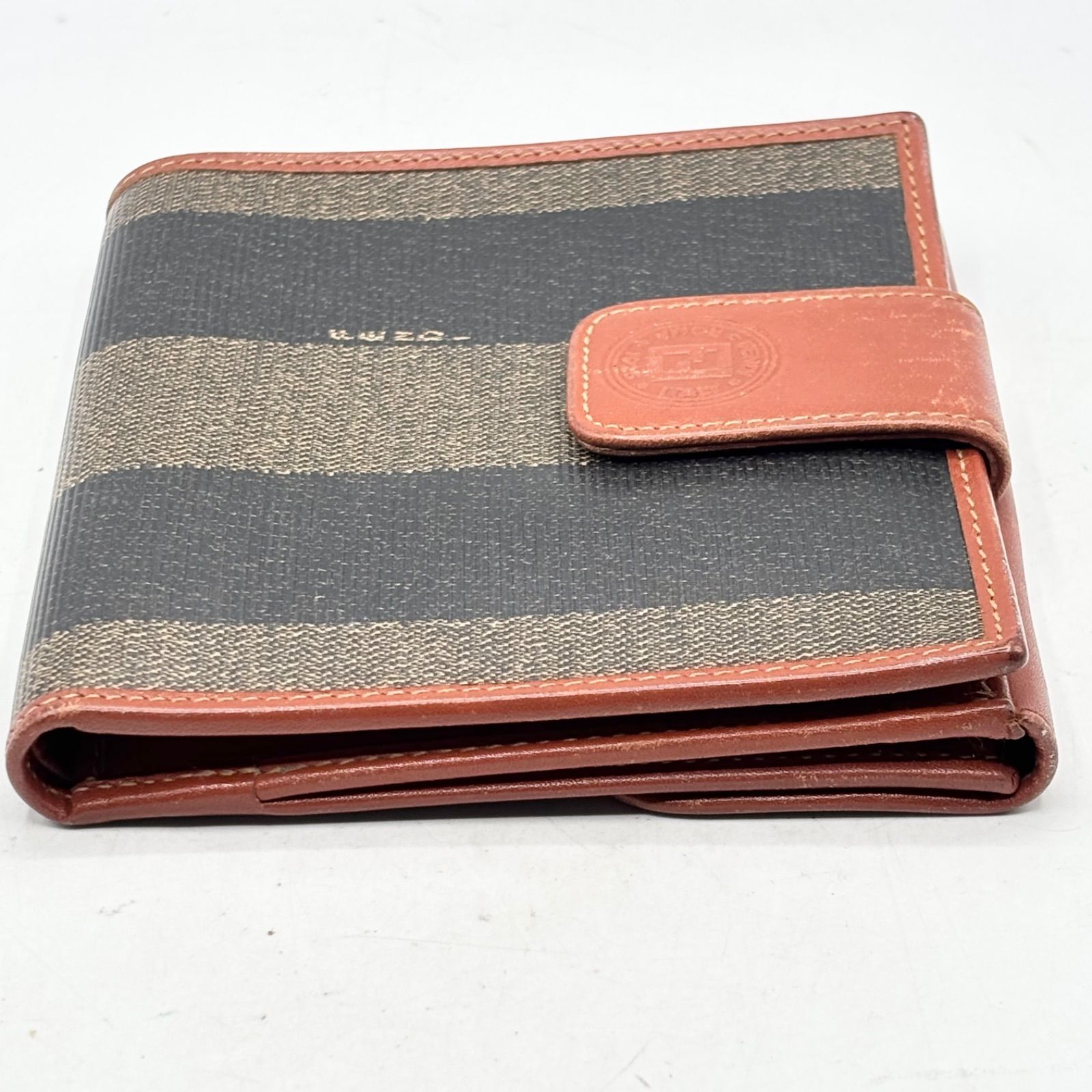 ☆美品☆FENDI ペカン柄 Wホック 二つ折り長財布 ヴィンテージ Fendi 