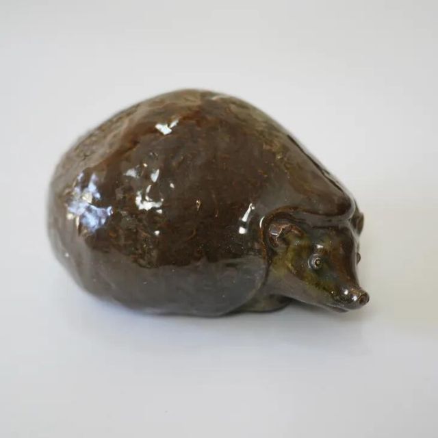 ERIK ENGQVIST Hedgehog 大きなハリネズミの置物 北欧ヴィンテージ スウェーデン 陶器 彫刻 置物 ミッドセンチュリー