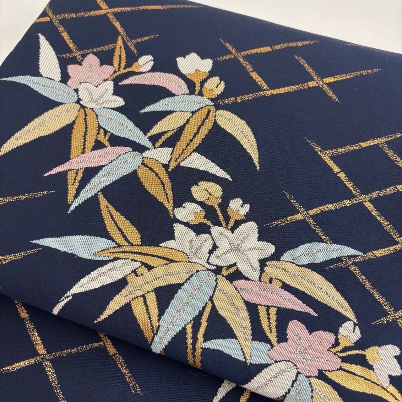 M*Y様 夏帯 名古屋帯 紗 美しい草花 九寸 正絹 着物 HO-1539 M*Y様 夏帯 名古屋帯 紗 美しい草花 九寸 正絹 着物 HO-