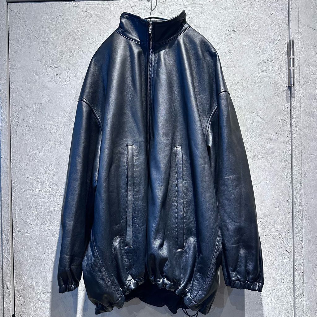 Graph Paper グラフペーパー Sheep Leather Track Blousoun レザージャケット GM233-30049 ブラック size 1 代官山A11